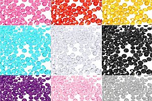 1000 ks dekorativních krystalků - několik barev a poštovné ZDARMA!
