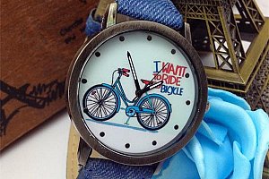 Vintage hodinky s obrázkem kola a poštovné ZDARMA!