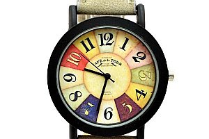 Vintage unisex retro hodinky s barevným ciferníkem a poštovné ZDARMA!