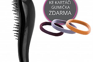 Fashion Icon AKCE designový vlasový kartáč s rukojetí + plastová pružinová gumička ZDARMA