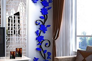 3D samolepka na zeď s motivem popínavé květiny a poštovné ZDARMA!