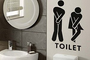 Samolepka na toaletu pro obě pohlaví a poštovné ZDARMA!