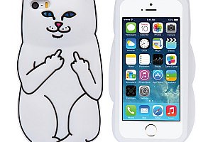 Silikonový kryt s kočkou pro iPhone 5/ 5s/ SE; 6/ 6s/ 6 Plus/ 6s Plus a poštovné ZDARMA!