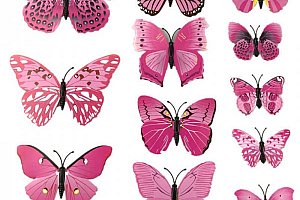 Dekorativní nalepovací motýlci - více barev a poštovné ZDARMA!