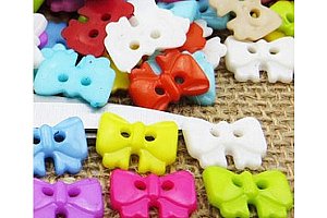 Pestrobarevné plastové knoflíčky - různé tvary a poštovné ZDARMA!
