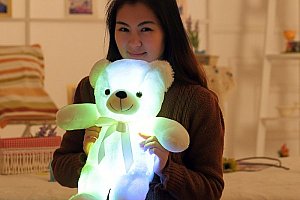 Plyšový LED medvídek svítící ve tmě - 50 cm a poštovné ZDARMA!