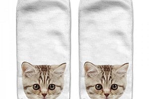 Kotníkové ponožky s motivy kočiček a poštovné ZDARMA!
