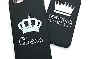 Módní ochranný kryt pro různé modely iPhonů - Královna&Král a poštovné ZDARMA!