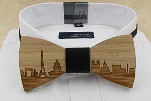 Pánský dřevěný motýlek s motivy měst - 10 variant a poštovné ZDARMA!