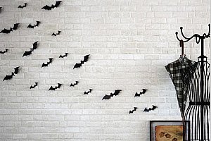 3D netopýří samolepky na zeď Halloween!