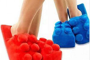 Plyšové papuče Lego