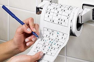 Sudoku na toaletu - potrénujte logiku i na oné místnosti!