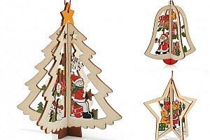 Dřevěná vánoční dekorace Christmas time
