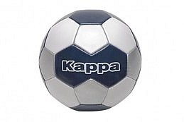 Kappa Fotbalový míč kožený - kombinace Modrá/Bílá/Stříbrná