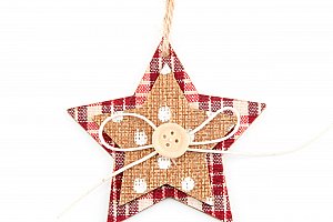 Dřevěná vánoční dekorace - Hvězda