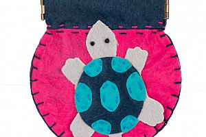 Fashion Icon Peněženka flísová ruční práce želva