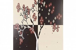 Obraz na stěnu - Strom a červený květy