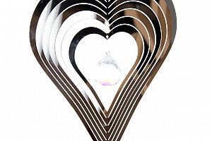 Závěsná dekorace Cosmo Spinner srdce s krystalkem