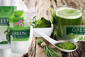 Zelený ječmen Green Health: 250 g prášku + shaker a poštovné v ceně