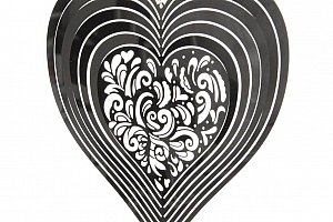 Závěsná dekorace Cosmo Spinner srdce ornament
