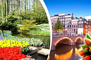 Jarní zájezd pro 1 osobu za tulipány do Holandska na 1 den. Keukenhof, Amsterdam, větrné mlýny aj.