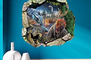 Samolepka na zeď - Nelítostní dinosauři a poštovné ZDARMA!