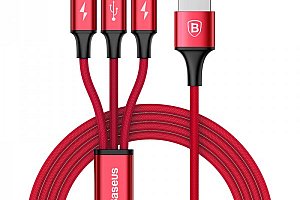 Multifunkční USB nabíjecí kabel - 3 typy konektorů v 1 a poštovné ZDARMA!