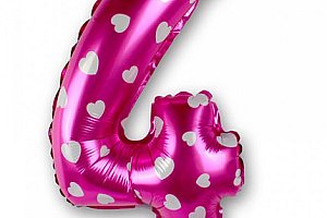 Růžový balonek v podobě čísla - různé a poštovné ZDARMA!