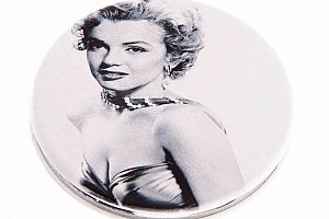 Kapesní kulaté zrcátko Marilyn Monroe Retro kovové