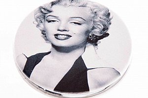 Kapesní kulaté zrcátko Marilyn Monroe Beauty kovové