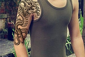 Dočasné tetování - čínský drak a poštovné ZDARMA!