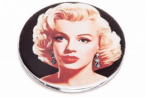 Kapesní kulaté zrcátko Marilyn Monroe Face kovové
