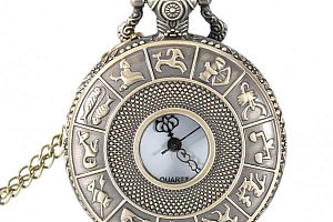 Kapesní vintage hodinky se znameními zvěrokruhu a poštovné ZDARMA!