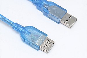 Transparentní USB 2.0 prodlužovací kabel - různé délky a poštovné ZDARMA!