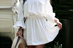 Dámské letní šaty bez ramínek - bílá a poštovné ZDARMA!