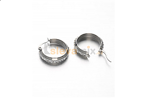 Ocelové náušnice kruhy Circles s krystaly - chirurgická ocel Jewellis