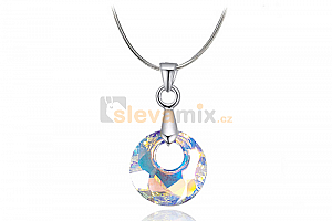 Ocelový náhrdelník Victory s krystalem Swarovski ve tvaru kruhu Jewellis