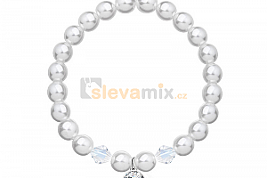 Perlový náramek Noble Pearl s perlami a krystaly Swarovski - chirurgická ocel 316L Jewellis