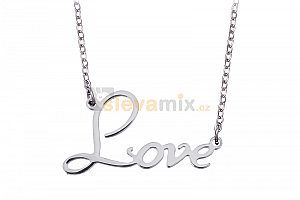 Ocelový náhrdelník LOVE nápis Jewellis