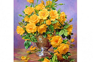 DIY obraz z kamínků - váza s květinami a poštovné ZDARMA!