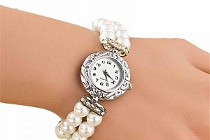 Dámské hodinky s perlovým náramkem - 4 barvy a poštovné ZDARMA!