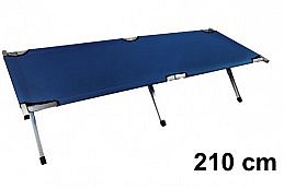 Skládací polní lehátko 210 cm, modré, P5380