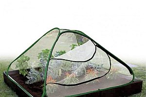 Zahradní fóliovník s plastovou palisádou