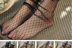 Pavučinkové dámské letní ponožky se vzory