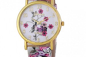 Dámské hodinky s květovaným páskem - 4 barvy a poštovné ZDARMA!
