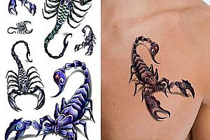 Dočasné 3D tetování - škorpión a poštovné ZDARMA!