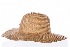 Fashion Icon Dámský letní klobouk s perlíčky