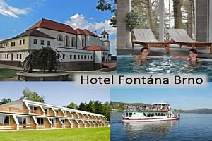 Wellness u Brněnské přehrady od června až do konce září 3 dny pro 2 v Hotelu Fontána*** s bohatou polopenzí, wellness, bazénem, dítětem do 3 let zdarma.