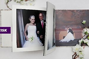 Luxusní svatební fotokniha A4 na šířku z vlastních fotek