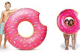 Obří nafukovací Donut 60 cm, růžová, KX9789
